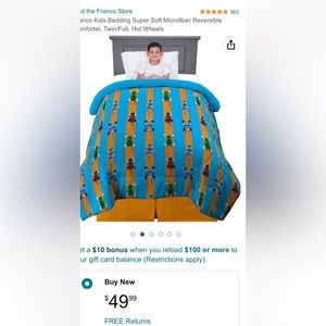 Hot wheels boys twin sheet set/comforter